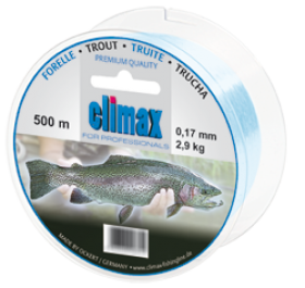 Climax Forelle 500m 0,23mm blau - Monofile Schnur
